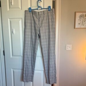 Murano Light Gray Checkered Dress Pants